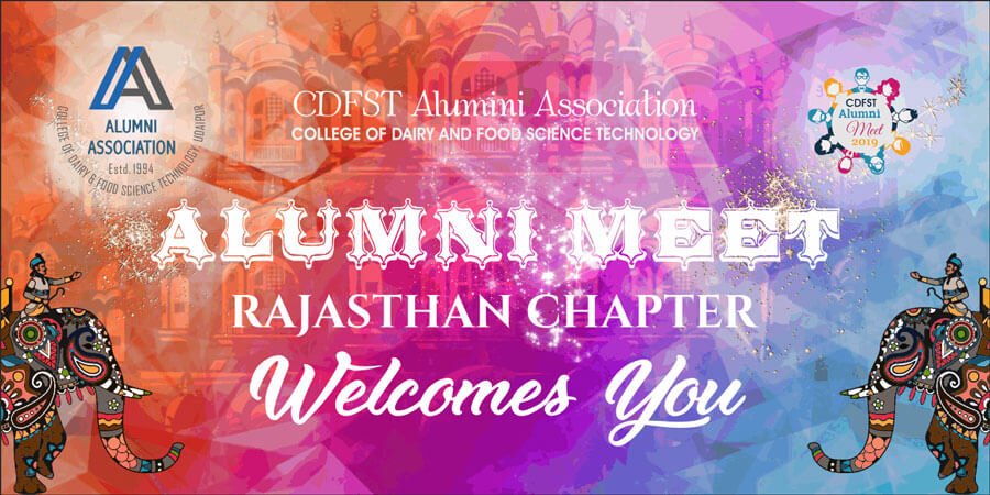 Poster Designing for Alumni Meet - College of Dairy and Food Science Technology: Rajasthan Chapter