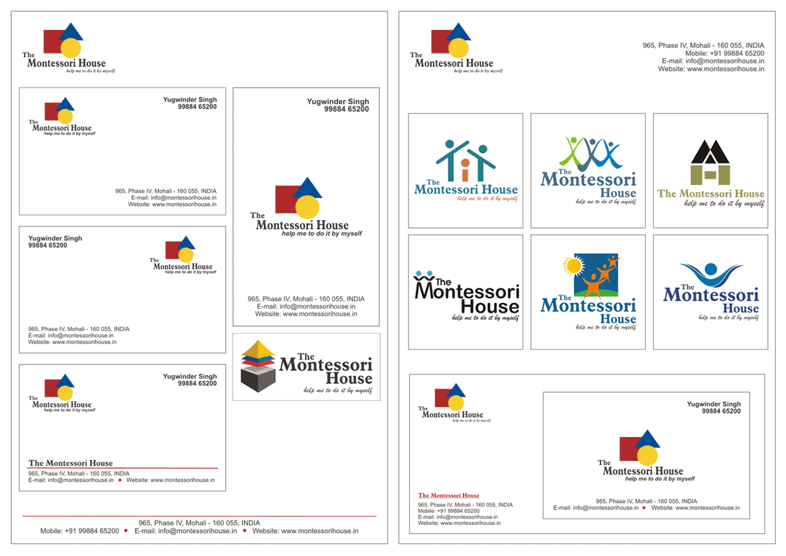 Various Logo and Stationery Samples - Montessori House