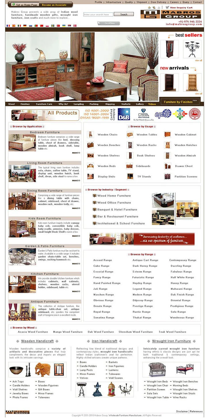 Extensive Classification of Furniture to present on a Single Page - MabrosGroup.com