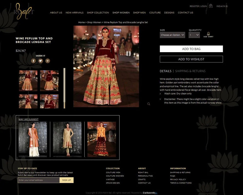 Product Detail Page Design - RohitBal.com